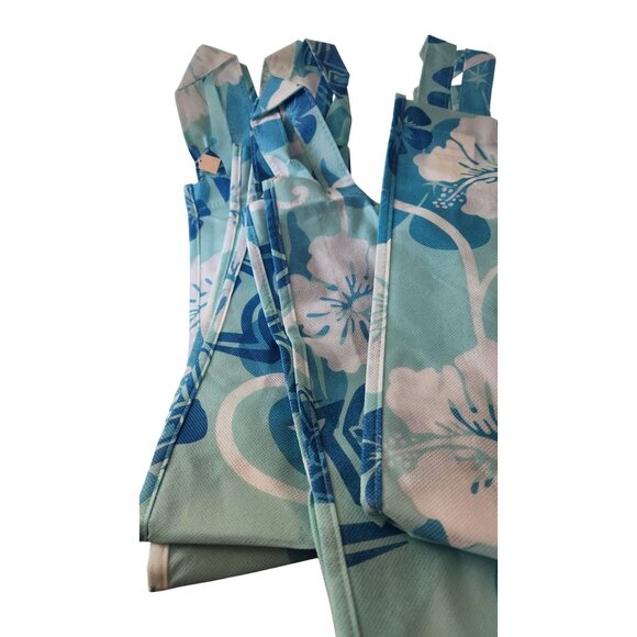 Hawaiian Floral Print Reusable Wine Bottle Bags Blue & White Durable Fabric Eco - Picture 4 of 9